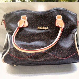 Purse/Bag: New large black, red, and cream purse